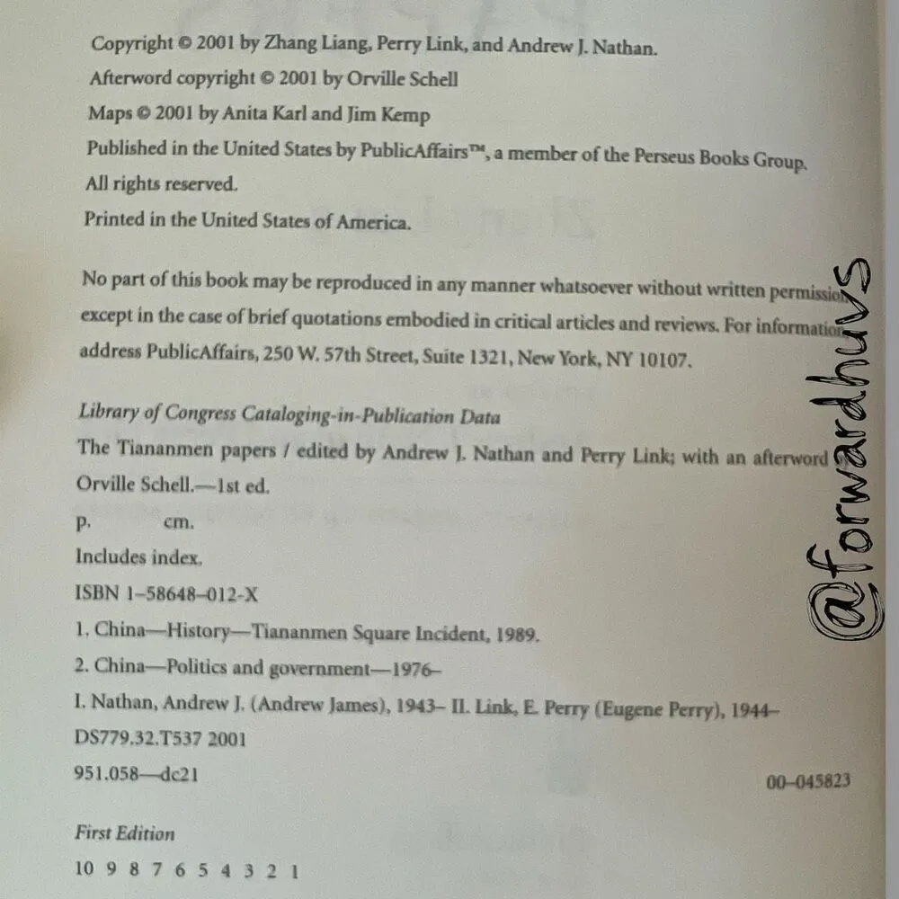 PublicAffairs tiananmen papers